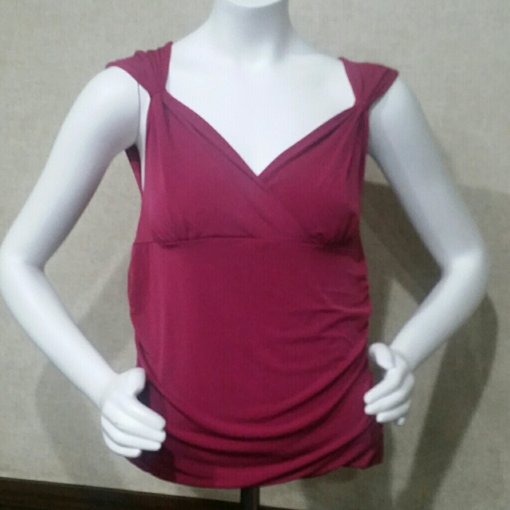 Work to Weekend Cranberry Top Size Medium